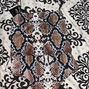 PrettyLittleThing snake print bodysuit